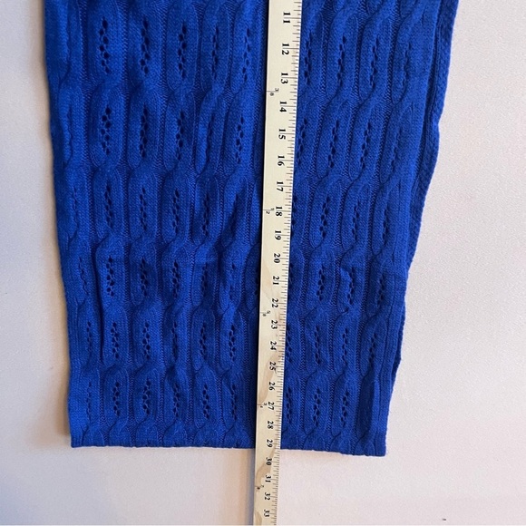 NWT Celeste Wool Cashmere Blend Blue‎ Pointelle Knit Cozy Infinity Scarf - Picture 10 of 10
